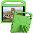 Handle Portable EVA Shockproof Protective Case with Triangle Holder For iPad 10.2 2021 / 2020 / 2019(Green)
