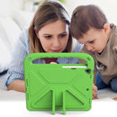 Handle Portable EVA Shockproof Protective Case with Triangle Holder For iPad 10.2 2021 / 2020 / 2019(Green)