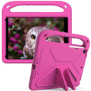 Handle Portable EVA Shockproof Protective Case with Triangle Holder For iPad 10.2 2021 / 2020 / 2019(Rose Red)