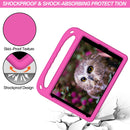 Handle Portable EVA Shockproof Protective Case with Triangle Holder For iPad 10.2 2021 / 2020 / 2019(Rose Red)