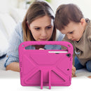 Handle Portable EVA Shockproof Protective Case with Triangle Holder For iPad 10.2 2021 / 2020 / 2019(Rose Red)