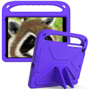 Handle Portable EVA Shockproof Protective Case with Triangle Holder For iPad 10.2 2021 / 2020 / 2019(Purple)
