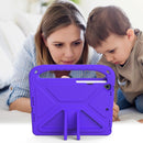 Handle Portable EVA Shockproof Protective Case with Triangle Holder For iPad 10.2 2021 / 2020 / 2019(Purple)