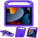 Handle Portable EVA Shockproof Protective Case with Triangle Holder For iPad 10.2 2021 / 2020 / 2019(Purple)