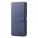 For Galaxy Note 9 AZNS Calf Texture Magnetic Horizontal Flip PU Leather Case with Holder & Card Slots & Photo Frame(Blue)