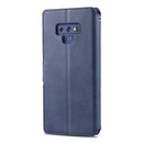For Galaxy Note 9 AZNS Calf Texture Magnetic Horizontal Flip PU Leather Case with Holder & Card Slots & Photo Frame(Blue)