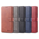 For Galaxy Note 9 AZNS Calf Texture Magnetic Horizontal Flip PU Leather Case with Holder & Card Slots & Photo Frame(Blue)
