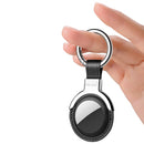 SULADA Leather Protective Cover Case with Switchable Keychain Ring For AirTag(Coffee)