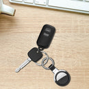 SULADA Leather Protective Cover Case with Switchable Keychain Ring For AirTag(Coffee)