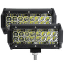 1 Pair D0060 E7 DC9-30V 6000K 12000LM 7 Inch 4 Rows Mixed Light Car Off-road Vehicle Working Light
