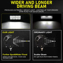 1 Pair D0060 E7 DC9-30V 6000K 12000LM 7 Inch 4 Rows Mixed Light Car Off-road Vehicle Working Light