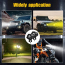 G0025 M3 9-30V 90W 6000K/3000K 9000LM 6 ZES-3575 LEDs White Light+Yellow Light Motorcycle Large Lens Spotlight
