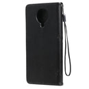 For Nokia G10 Tree & Cat Pattern Pressed Printing Horizontal Flip PU Leather Case with Holder & Card Slots & Wallet & Lanyard(Black)
