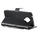 For Nokia G10 Tree & Cat Pattern Pressed Printing Horizontal Flip PU Leather Case with Holder & Card Slots & Wallet & Lanyard(Black)