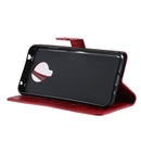 For Nokia G10 Tree & Cat Pattern Pressed Printing Horizontal Flip PU Leather Case with Holder & Card Slots & Wallet & Lanyard(Red)