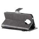 For Nokia G10 Tree & Cat Pattern Pressed Printing Horizontal Flip PU Leather Case with Holder & Card Slots & Wallet & Lanyard(Gray)