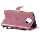 For Nokia G10 Tree & Cat Pattern Pressed Printing Horizontal Flip PU Leather Case with Holder & Card Slots & Wallet & Lanyard(Pink)