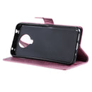 For Nokia G10 Tree & Cat Pattern Pressed Printing Horizontal Flip PU Leather Case with Holder & Card Slots & Wallet & Lanyard(Pink)