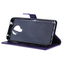 For Nokia G10 Tree & Cat Pattern Pressed Printing Horizontal Flip PU Leather Case with Holder & Card Slots & Wallet & Lanyard(Purple)