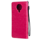 For Nokia G10 Tree & Cat Pattern Pressed Printing Horizontal Flip PU Leather Case with Holder & Card Slots & Wallet & Lanyard(Rose)
