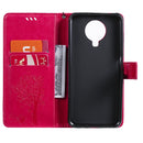 For Nokia G10 Tree & Cat Pattern Pressed Printing Horizontal Flip PU Leather Case with Holder & Card Slots & Wallet & Lanyard(Rose)