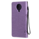 For Nokia G10 Tree & Cat Pattern Pressed Printing Horizontal Flip PU Leather Case with Holder & Card Slots & Wallet & Lanyard(Lavender)