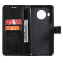 For Nokia X20 Tree & Cat Pattern Pressed Printing Horizontal Flip PU Leather Case with Holder & Card Slots & Wallet & Lanyard(Black)