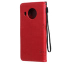 For Nokia X20 Tree & Cat Pattern Pressed Printing Horizontal Flip PU Leather Case with Holder & Card Slots & Wallet & Lanyard(Red)
