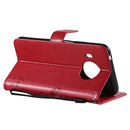 For Nokia X20 Tree & Cat Pattern Pressed Printing Horizontal Flip PU Leather Case with Holder & Card Slots & Wallet & Lanyard(Red)