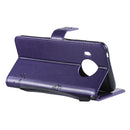For Nokia X20 Tree & Cat Pattern Pressed Printing Horizontal Flip PU Leather Case with Holder & Card Slots & Wallet & Lanyard(Purple)