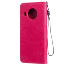 For Nokia X20 Tree & Cat Pattern Pressed Printing Horizontal Flip PU Leather Case with Holder & Card Slots & Wallet & Lanyard(Rose)