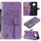 For Nokia X20 Tree & Cat Pattern Pressed Printing Horizontal Flip PU Leather Case with Holder & Card Slots & Wallet & Lanyard(Lavender)