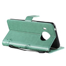 For Nokia X20 Tree & Cat Pattern Pressed Printing Horizontal Flip PU Leather Case with Holder & Card Slots & Wallet & Lanyard(Green)