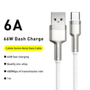 Baseus CAKF000102 Cafule Series 66W USB to USB-C / Type-C Metal Data Cable, Cable Length:1m(White)
