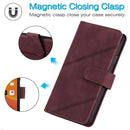 For Samsung Galaxy A50 Skin Feel Business Horizontal Flip PU Leather Case with Holder & Multi-Card Slots & Wallet & Lanyard & Photo Frame(Wine Red)