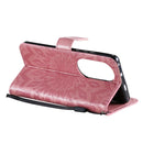 For Huawei P50 Pro Sun Embossing Pattern Horizontal Flip Leather Case with Card Slot & Holder & Wallet & Lanyard(Pink)