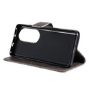 For Huawei P50 Pro Sun Embossing Pattern Horizontal Flip Leather Case with Card Slot & Holder & Wallet & Lanyard(Grey)