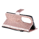 For Huawei P50 Pro Sun Embossing Pattern Horizontal Flip Leather Case with Card Slot & Holder & Wallet & Lanyard(Rose Gold)