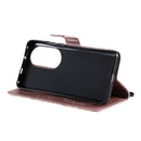 For Huawei P50 Pro Sun Embossing Pattern Horizontal Flip Leather Case with Card Slot & Holder & Wallet & Lanyard(Rose Gold)