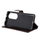 For Huawei P50 Pro Sun Embossing Pattern Horizontal Flip Leather Case with Card Slot & Holder & Wallet & Lanyard(Brown)
