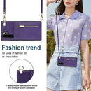 For Huawei P30 Pro Cross-body Zipper Square TPU+PU Back Cover Case with Holder & Card Slots & Wallet & Strap(Purple)