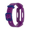 For Fitbit Ace 3 Silicone Integrated Watch Band(Grape Purple Dark Blue Buckle)