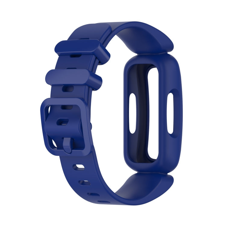 For Fitbit Ace 3 Silicone Integrated Watch Band(Dark Blue)