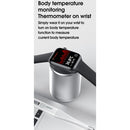 WIWU SW01 1.75 inch 2.5D Curved HD IPS Touch Screen Bluetooth Smart Watch, Support Body Temperature Measurement & Heart Rate / Blood Pressure / Blood Oxygen / Sleep Detection & Multiple Exercise Modes(Black)