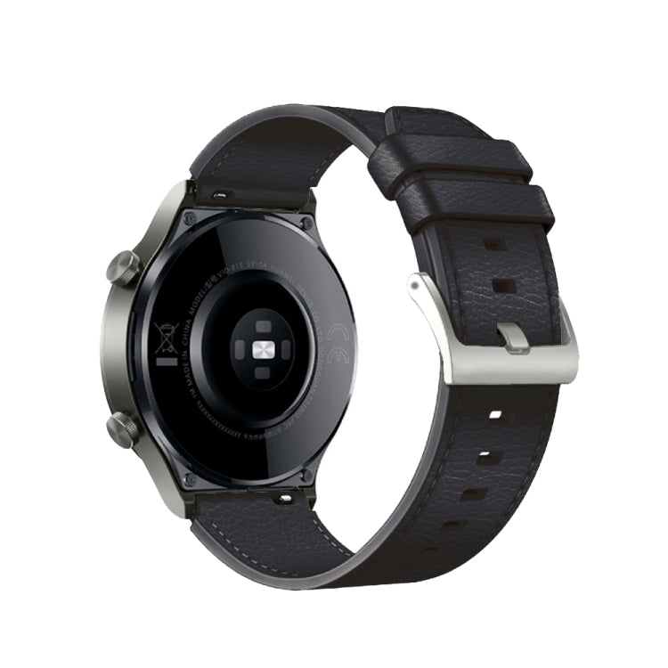 For Huawei Watch GT2 Pro Leather Watch Band(Black)