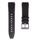 For Huawei Watch GT2 Pro Leather Watch Band(Black Red Lines)