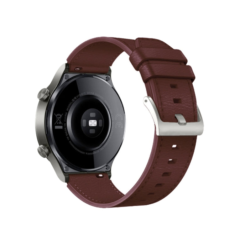 For Huawei Watch GT2 Pro Leather Watch Band(Coffee)
