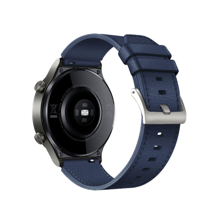For Huawei Watch GT2 Pro Leather Watch Band(Midnight Blue)