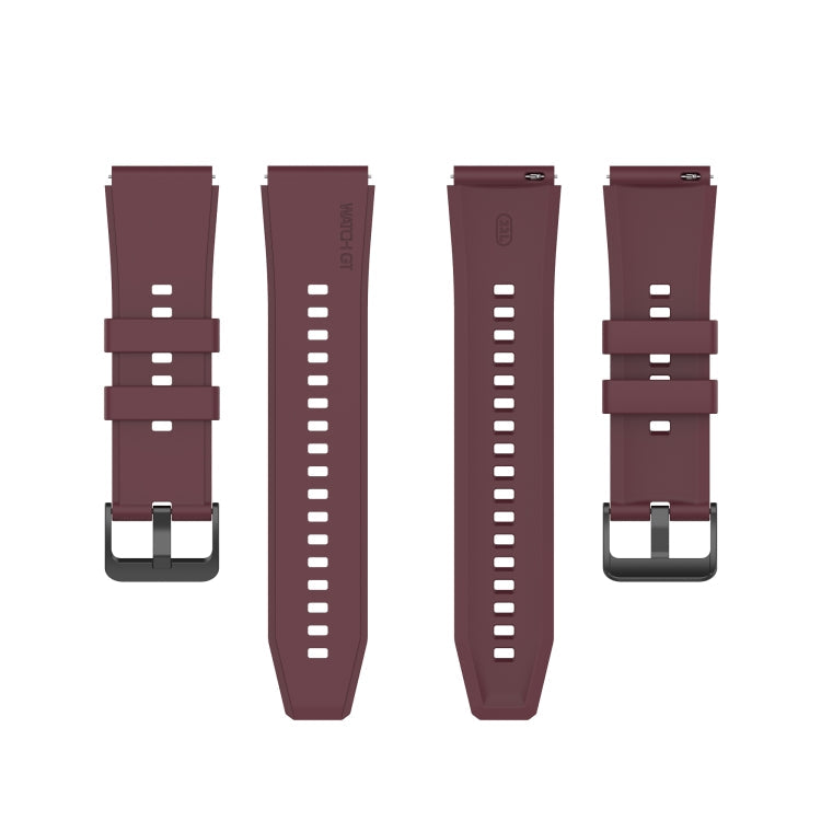 For Huawei Watch GT2 Pro Silicone Watch Band(Wine Red)