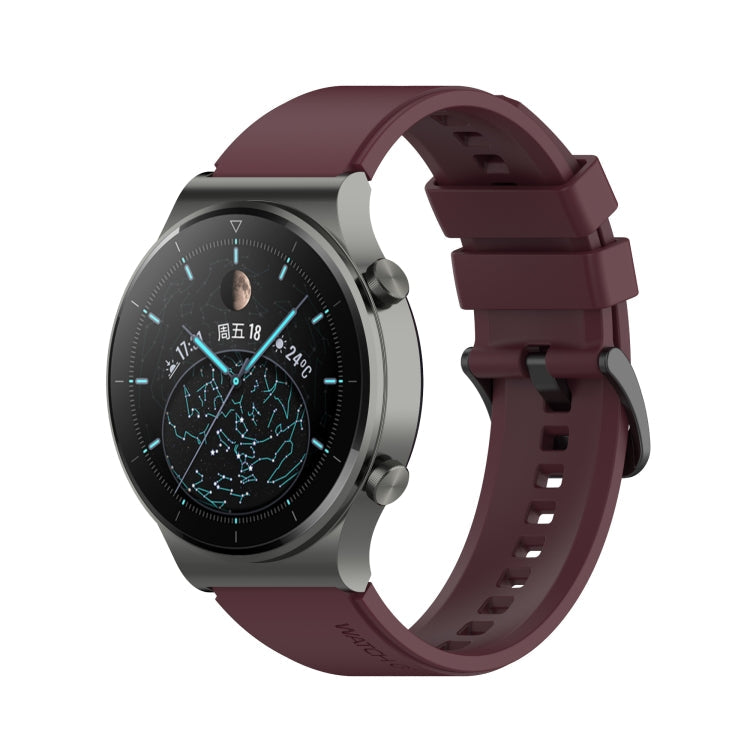 For Huawei Watch GT2 Pro Silicone Watch Band(Wine Red)